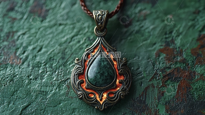 高清大图下载【趣麦麦图】-水滴形复古吊坠