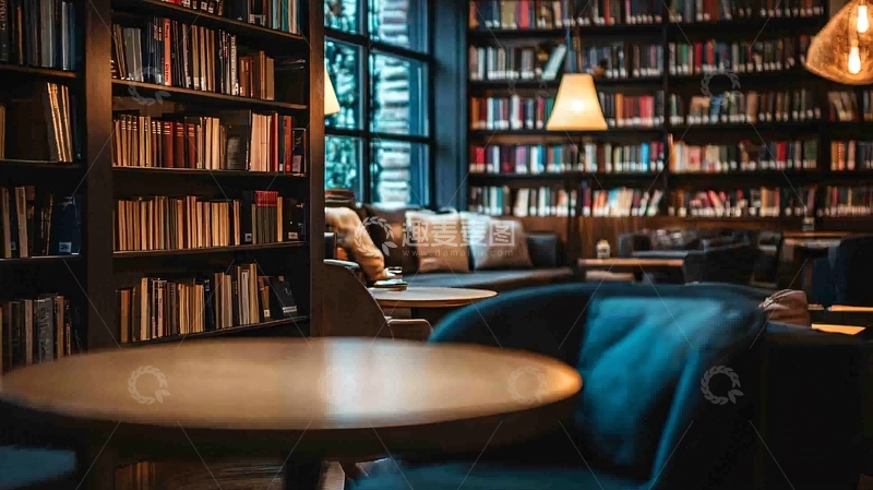 高清大图下载【趣麦麦图】安静舒适的图书馆阅读区