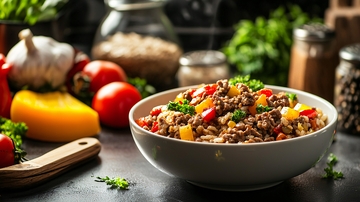 美味牛肉蔬菜炒饭