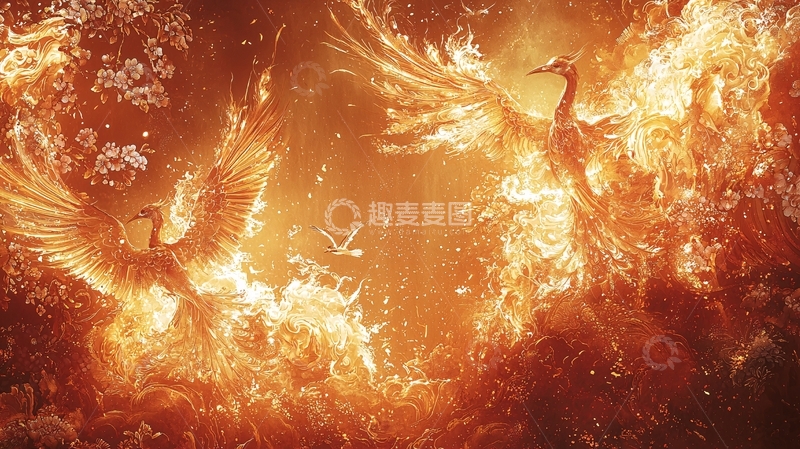 高清大图下载【趣麦麦图】燃烧的凤凰