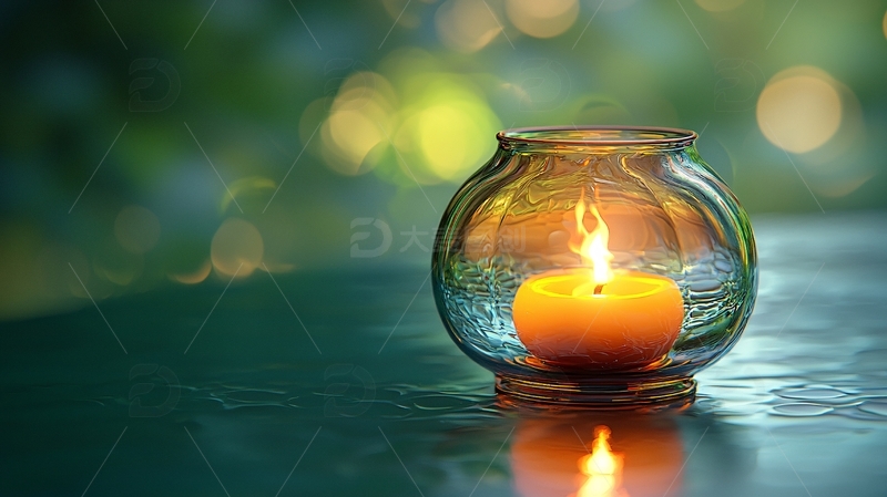 高清大图下载【趣麦麦图】温暖烛光照亮