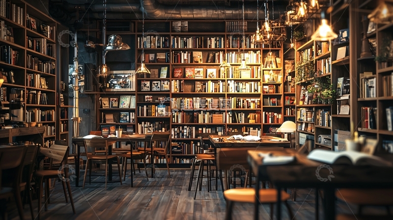 高清大图下载【趣麦麦图】复古书店