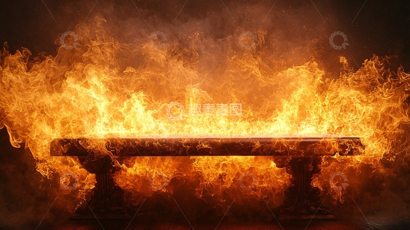 高清大图下载【趣麦麦图】烈火焚烧长条物体