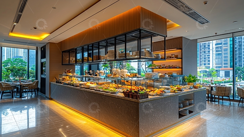 高清大图下载【趣麦麦图】现代化酒店自助餐厅