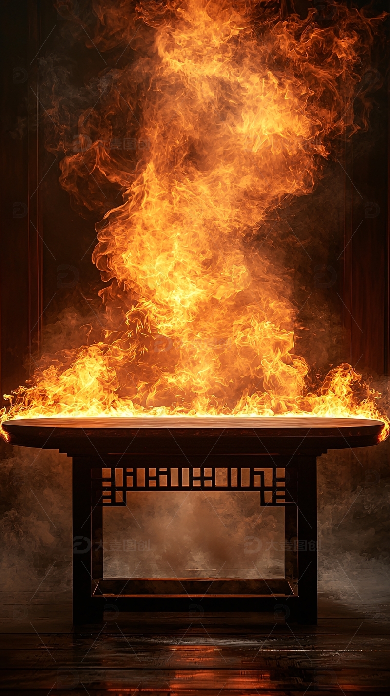 燃烧的桌子