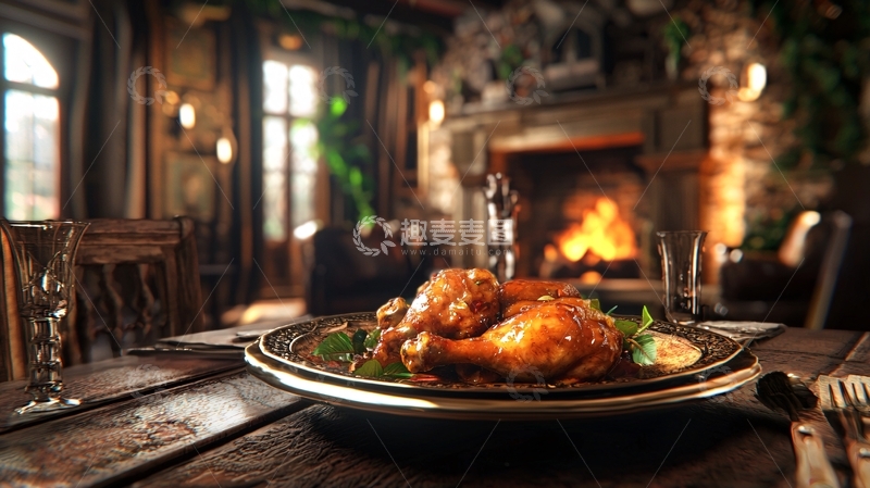 高清大图下载【趣麦麦图】烤鸡