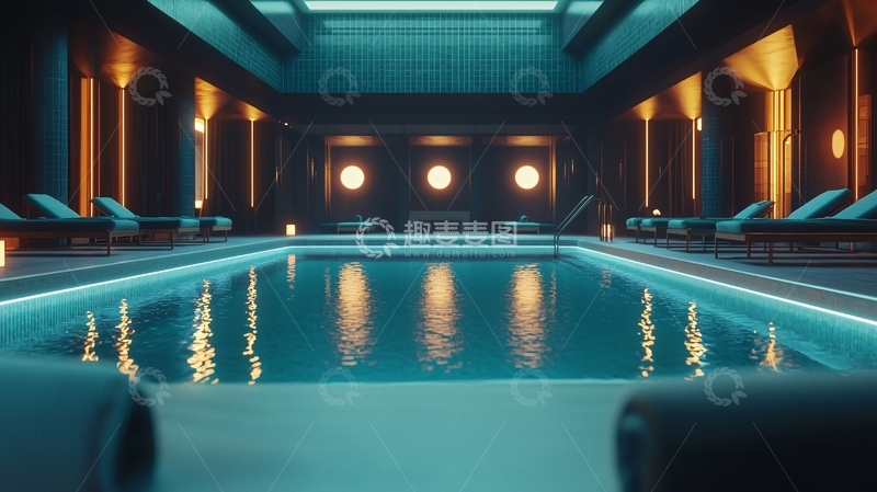 高清大图下载【趣麦麦图】室内游泳池