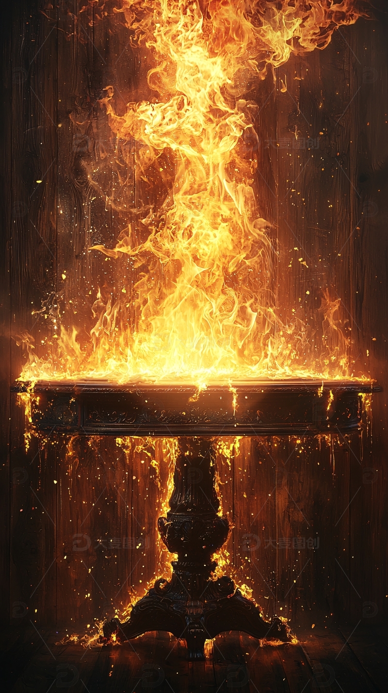 燃烧的桌子
