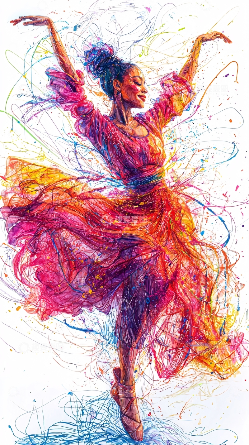 高清大图下载【趣麦麦图】翩翩起舞的芭蕾舞者