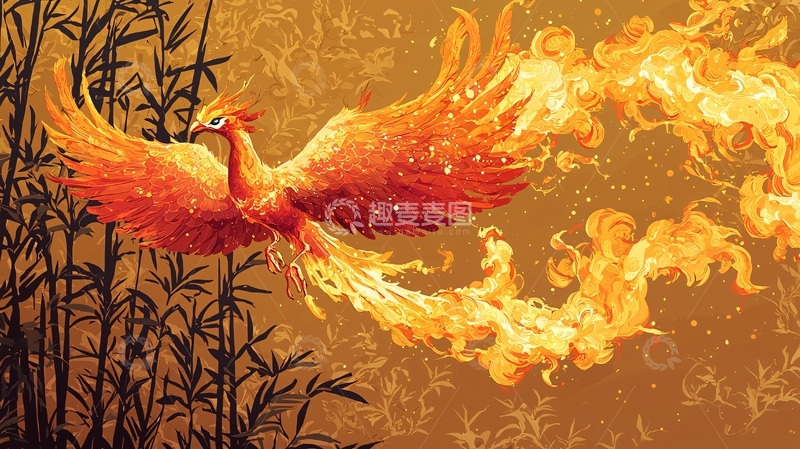 高清大图下载【趣麦麦图】浴火重生的凤凰