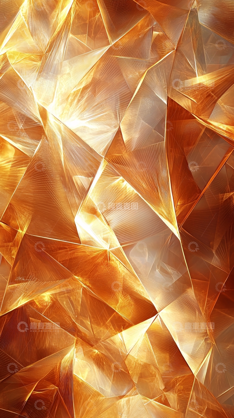 高清大图下载【趣麦麦图】金色透明几何图案