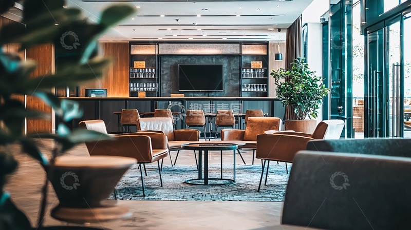 高清大图下载【趣麦麦图】现代酒店大堂休闲区