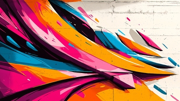 抽象彩色涂鸦艺术