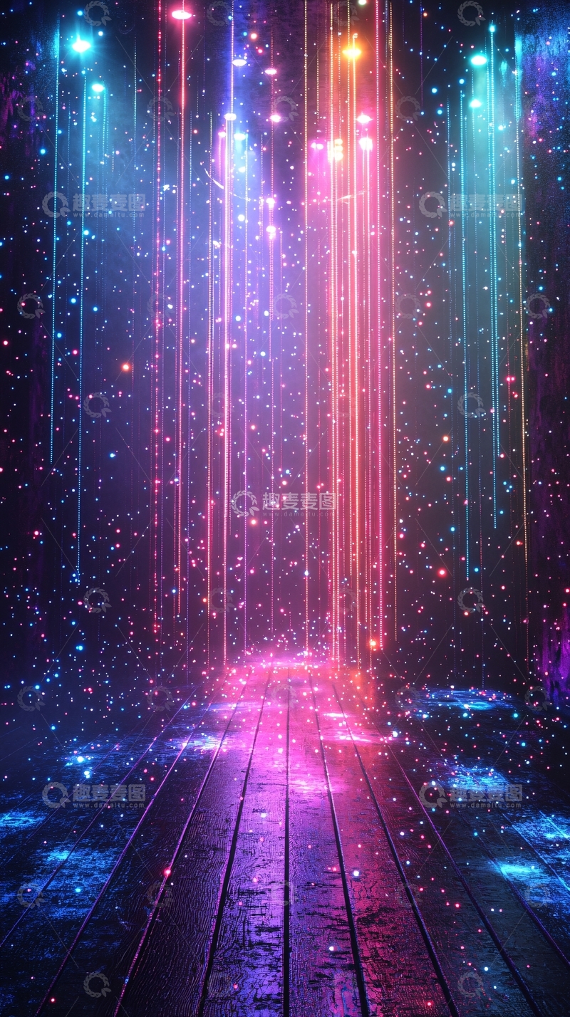 高清大图下载【趣麦麦图】梦幻光束舞台