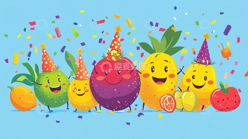 高清大图下载【趣麦麦图】水果派对