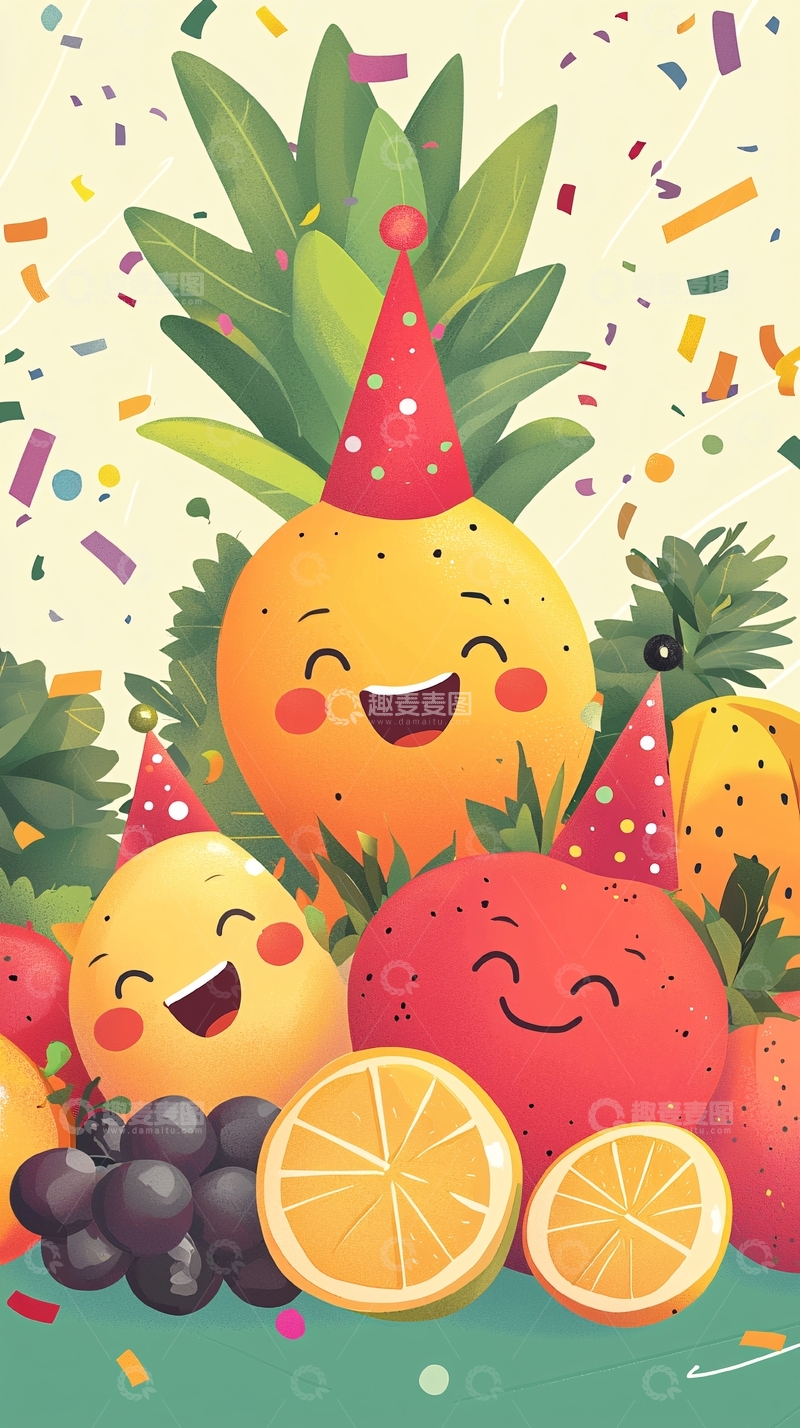 高清大图下载【趣麦麦图】水果派对
