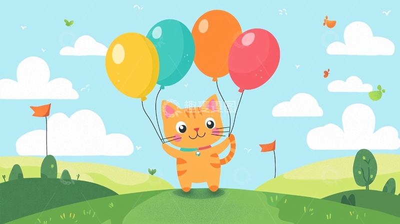 高清大图下载【趣麦麦图】卡通猫咪5