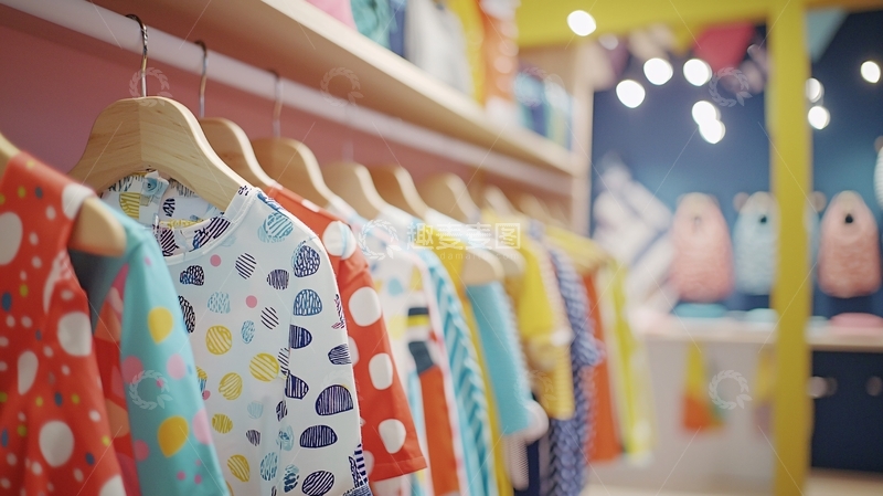高清大图下载【趣麦麦图】童装店货架