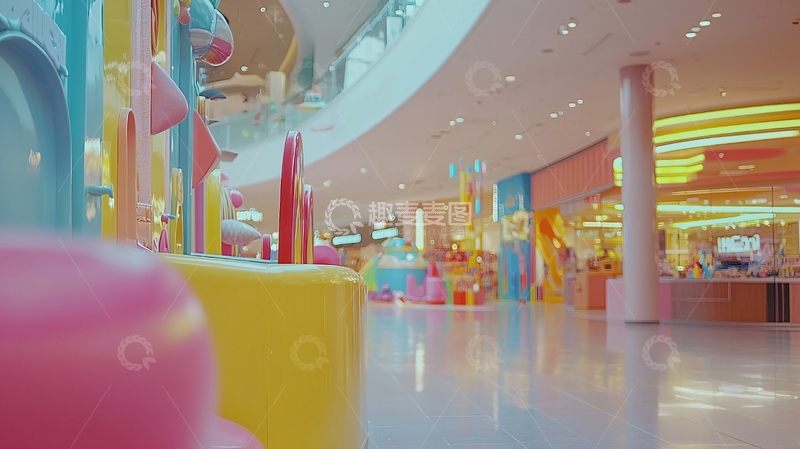 高清大图下载【趣麦麦图】梦幻粉色系商场内景