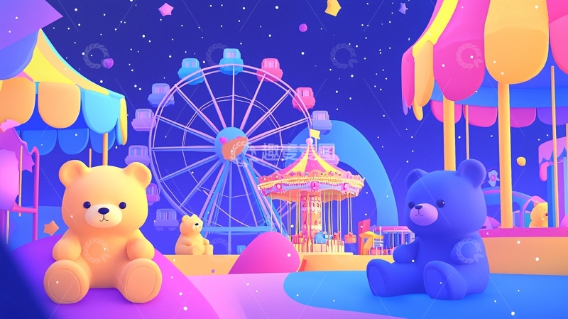 高清大图下载【趣麦麦图】梦幻游乐园