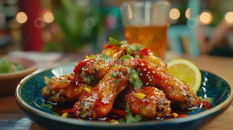高清大图下载【趣麦麦图】香辣鸡翅