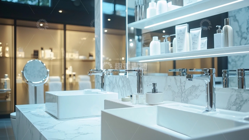 高清大图下载【趣麦麦图】现代简约风格卫浴间
