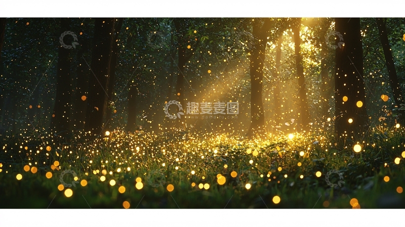 高清大图下载【趣麦麦图】森林光斑梦幻意境