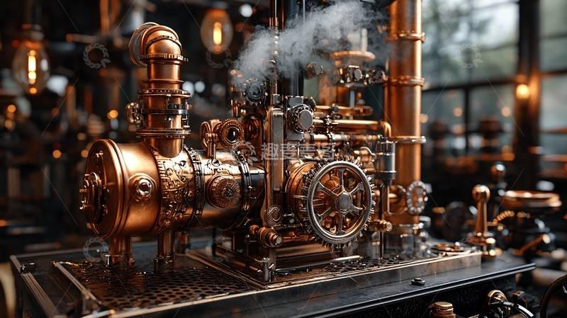 高清大图下载【趣麦麦图】蒸汽朋克风格机械装置