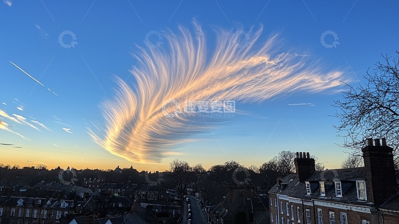 高清大图下载【趣麦麦图】羽毛状云朵