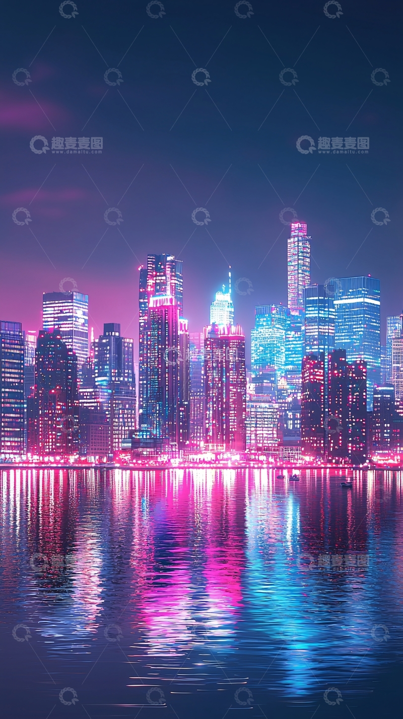 高清大图下载【趣麦麦图】梦幻都市夜景