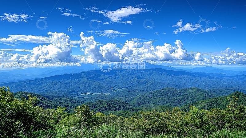 高清大图下载【趣麦麦图】壮丽山景蓝天白云