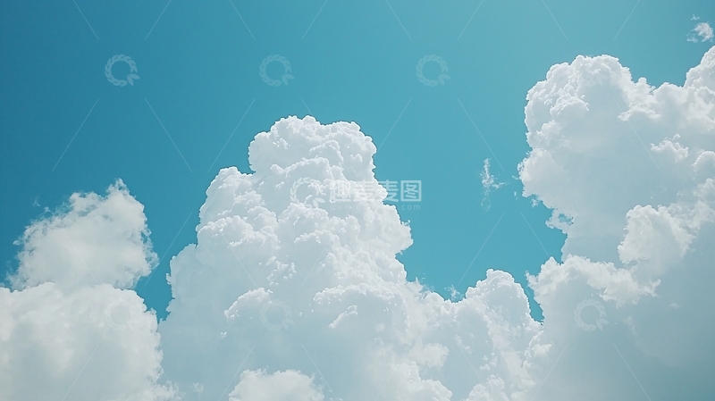 高清大图下载【趣麦麦图】蓝天白云棉花糖般