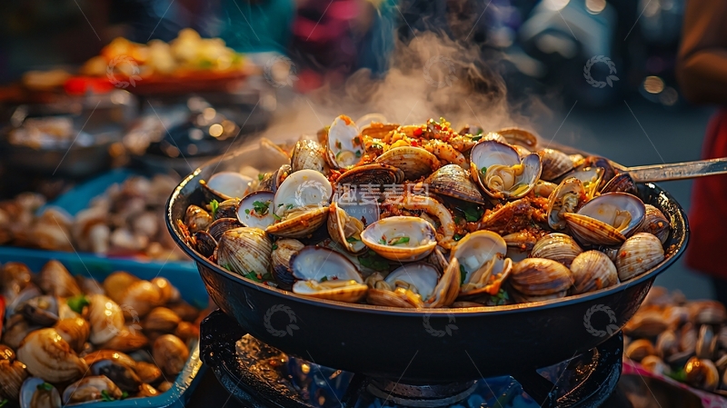 高清大图下载【趣麦麦图】海鲜大锅菜