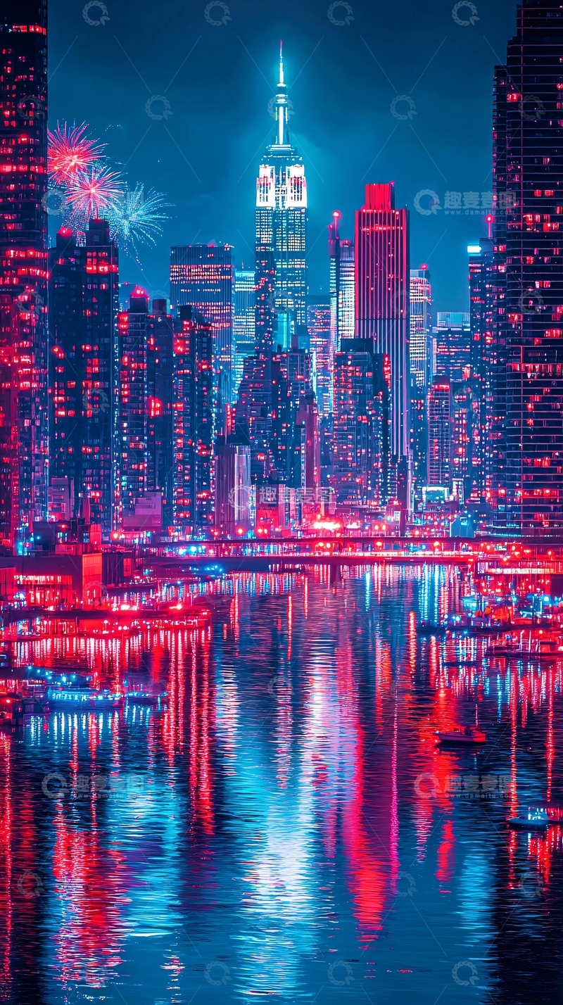 高清大图下载【趣麦麦图】纽约夜景