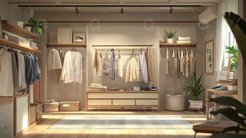 高清大图下载【趣麦麦图】极简风衣帽间设计