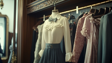 复古服装店橱窗展示