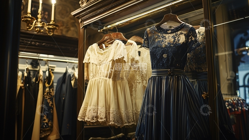 高清大图下载【趣麦麦图】复古服装店