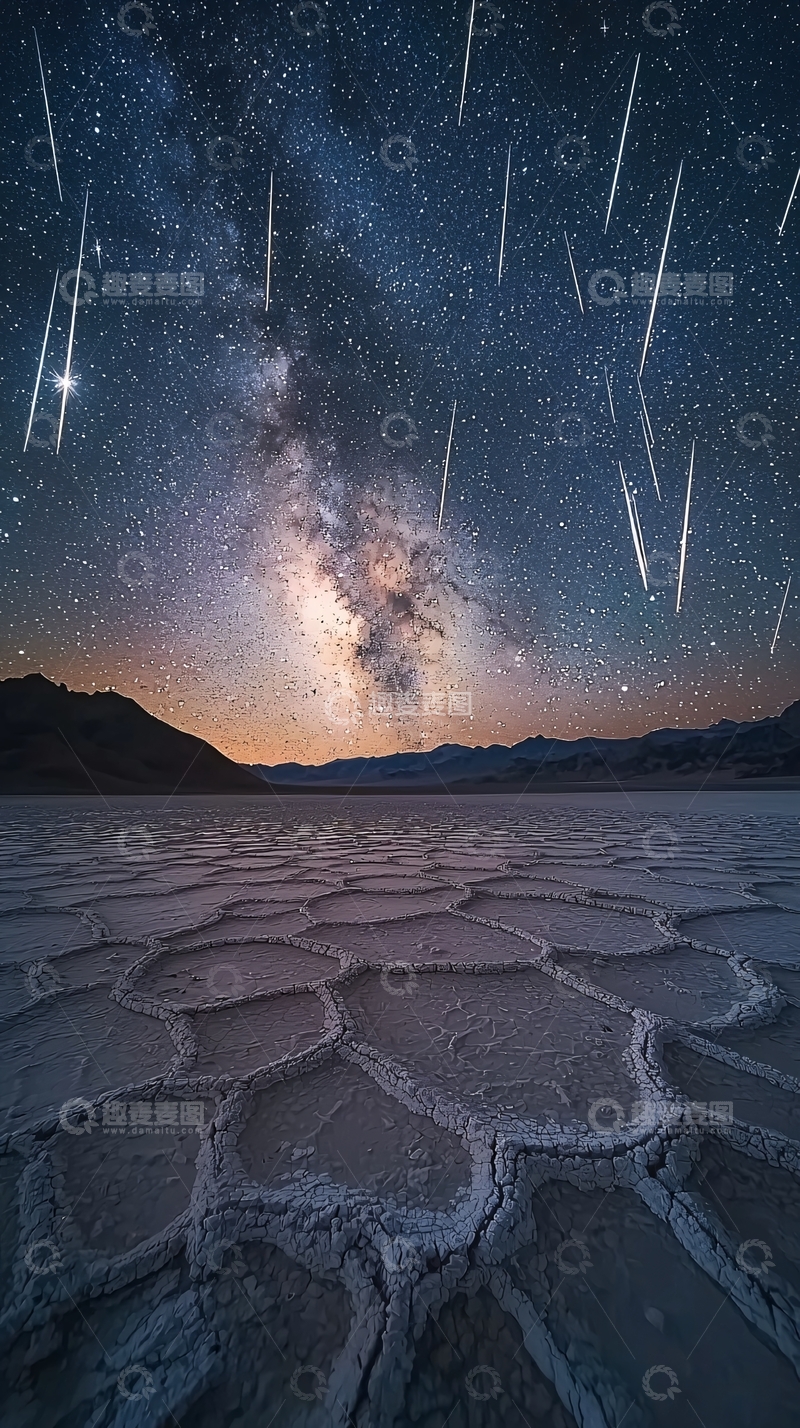 高清大图下载【趣麦麦图】星空流星雨