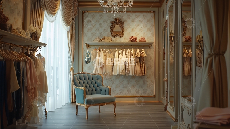 高清大图下载【趣麦麦图】欧式复古衣帽间