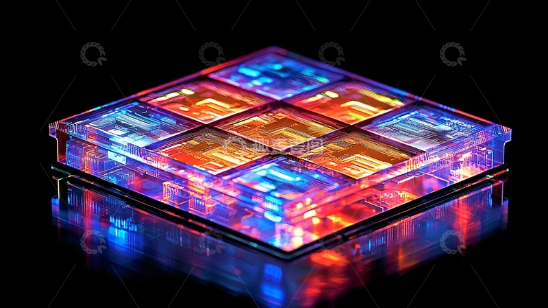 高清大图下载【趣麦麦图】发光格子砖块