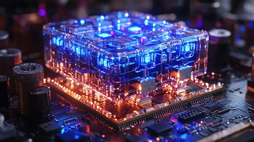 芯片冷却系统特写