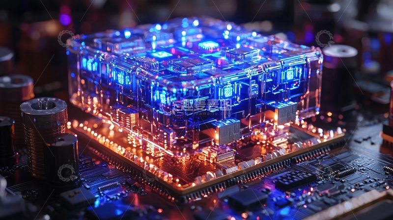 高清大图下载【趣麦麦图】芯片冷却系统特写