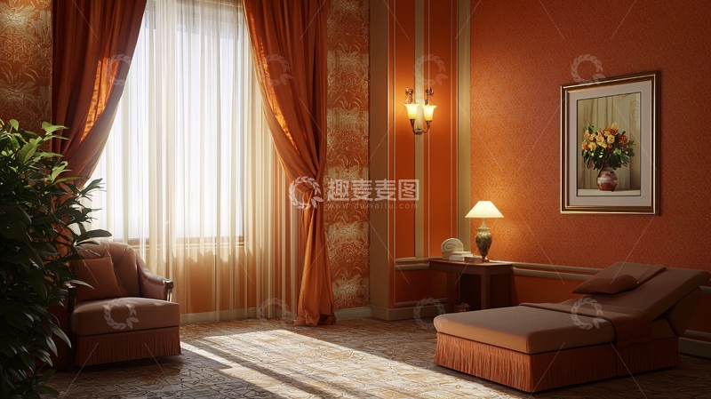 高清大图下载【趣麦麦图】橙色家居风格