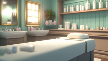 清新淡雅美容院场景