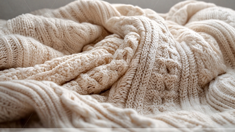 高清大图下载【趣麦麦图】米色针织毛线编织肌理