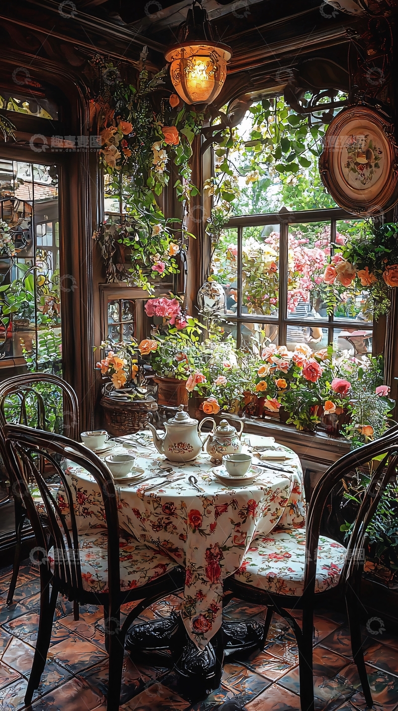 高清大图下载【趣麦麦图】温馨舒适的茶室角落