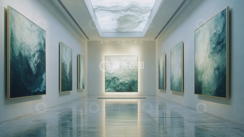 高清大图下载【趣麦麦图】现代艺术画廊走廊