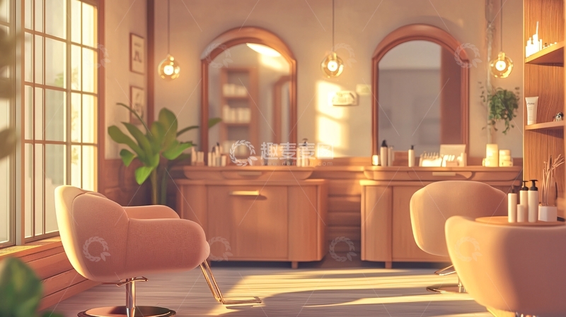 高清大图下载【趣麦麦图】温暖阳光下的美容沙龙