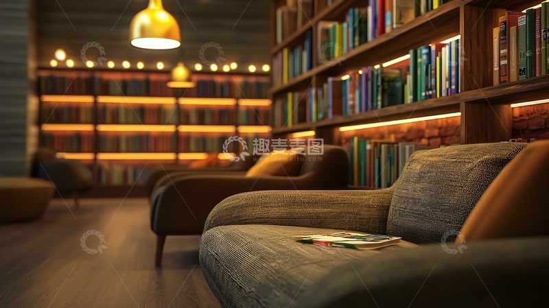 高清大图下载【趣麦麦图】温馨舒适的私人图书馆