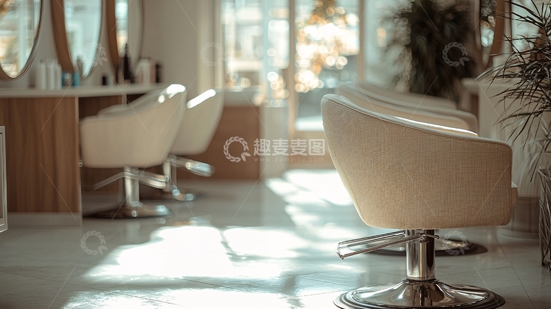 高清大图下载【趣麦麦图】现代简约理发店室内